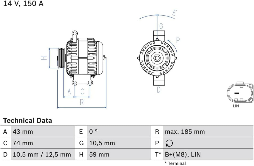 BOSCH 0 986 082 580 Lichtmaschinen