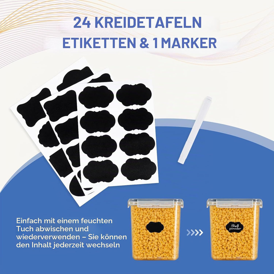 6,5L Vorratsdosen Mit Deckel Luftdicht, 2er Extra Gross Vorratsdosen Set, BPA Frei, Müsli Schüttdose