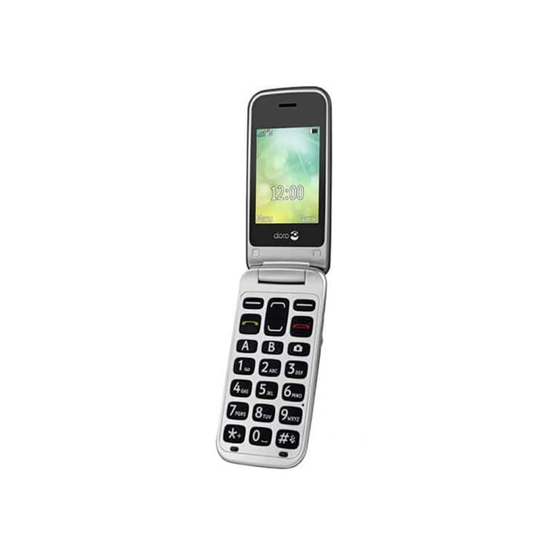 Doro 2424 GSM Mobiltelefon im eleganten Klappdesign Graphit/Silber