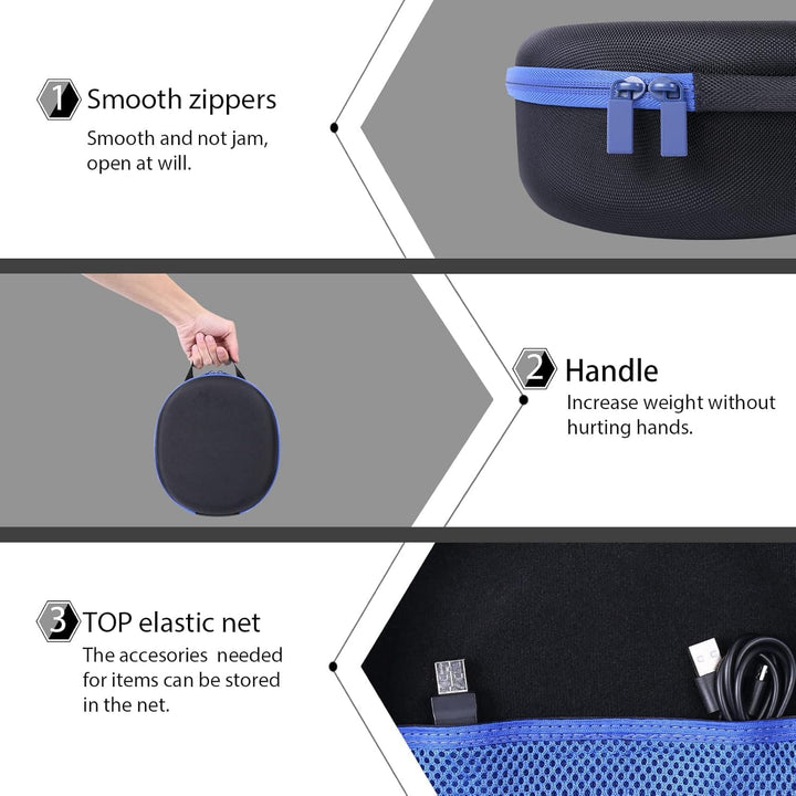 co2CREA Hart Reise Schutz Hülle Etui Tasche für Turtle Beach Stealth 600 Stealth 700 Gen 2/1 Kabello