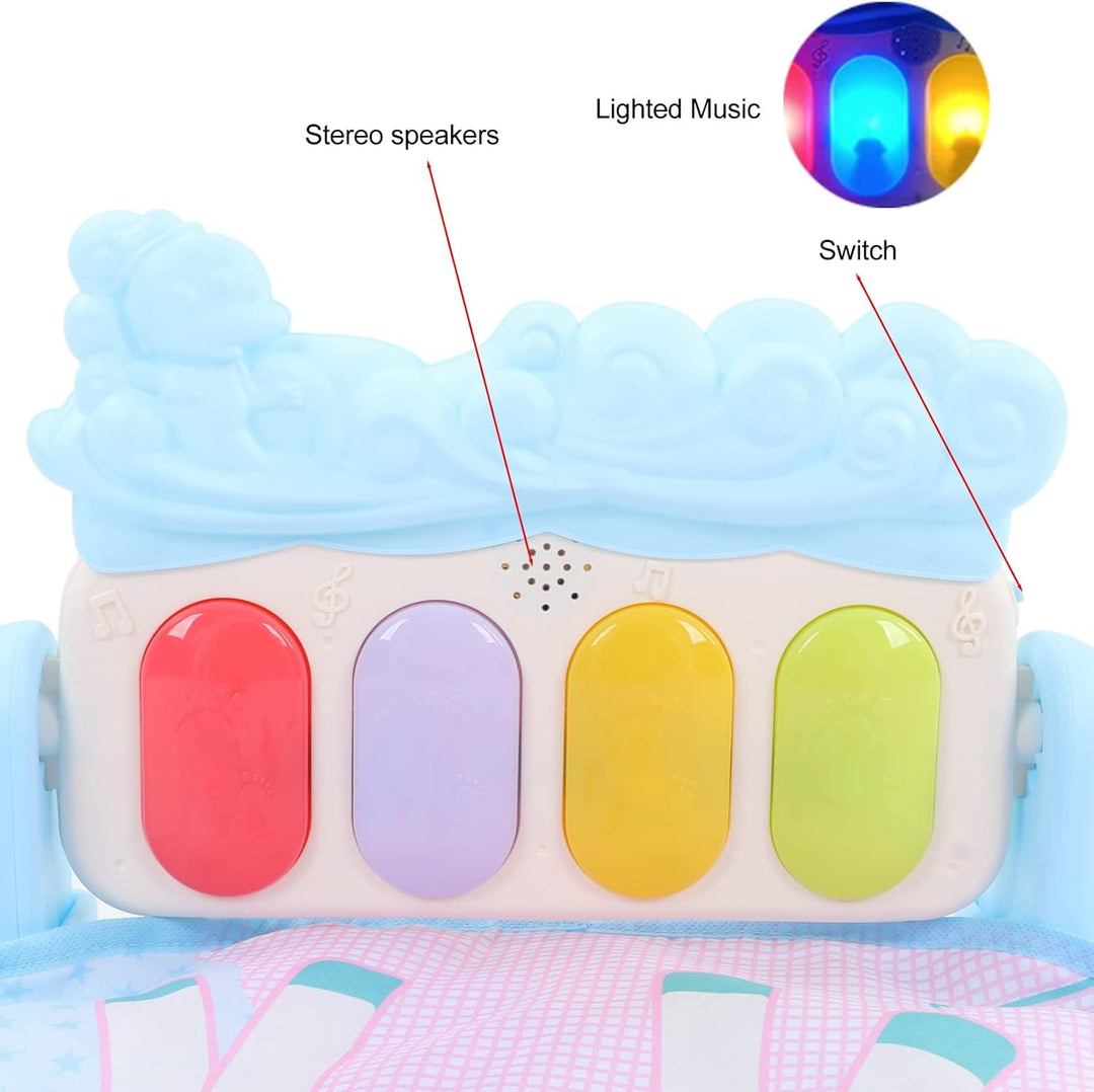 Baby Kick Play Piano Lernspielzeug Multifunktionale Babyspielmatte mit Klavierrasseln Babys