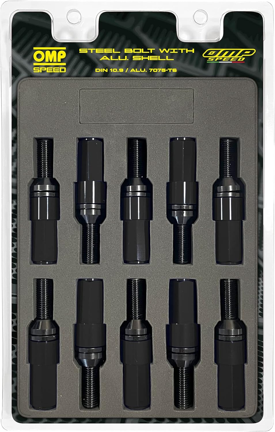 OMP SPEED - Set Performance-Schrauben mit Aluminiumschutz, M12X1.25, HEX: 17-19, L: 28 mm, Farbe: sc