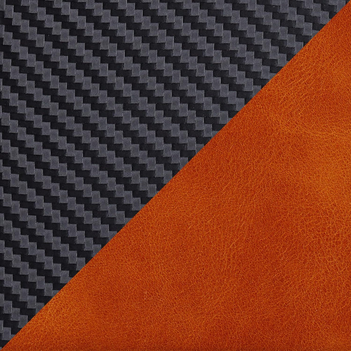 VISOUL iPhone 14 Plus Hülle, Handyhülle [100% Carbon Leder] [RFID Schutz] [Schützt vor Stoss] [Stand