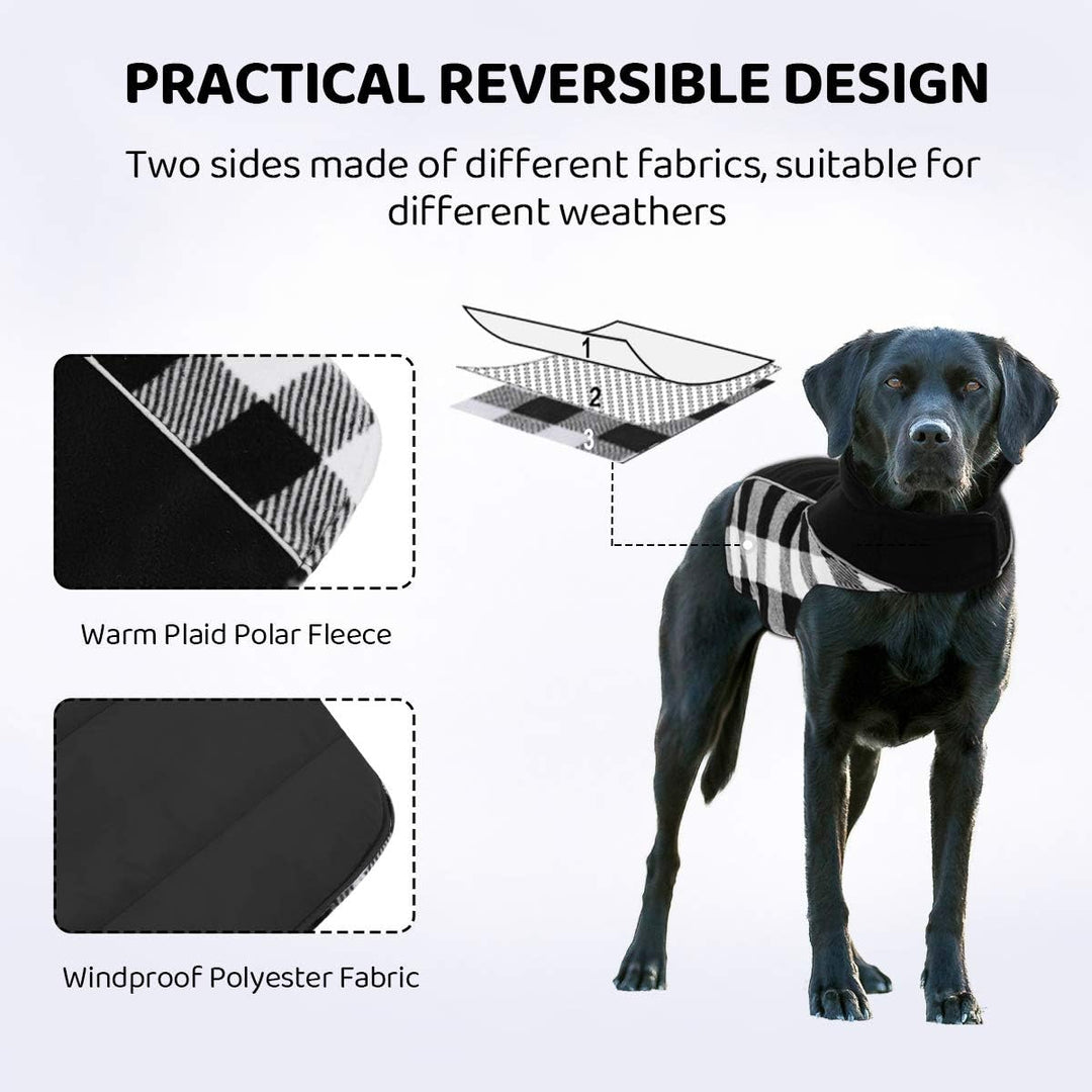 Warme Hundemantel Winter, Hundemantel mit Bauchschutz, Wintermantel für Hunde mit Reflektierend, Wen