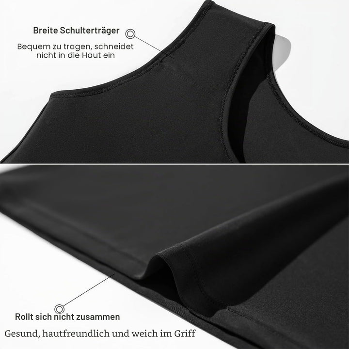 Brust Binder für Transgender FTM Cosplay Atmungsaktive Halb Trans Binder BH Schwarz M, Schwarz M