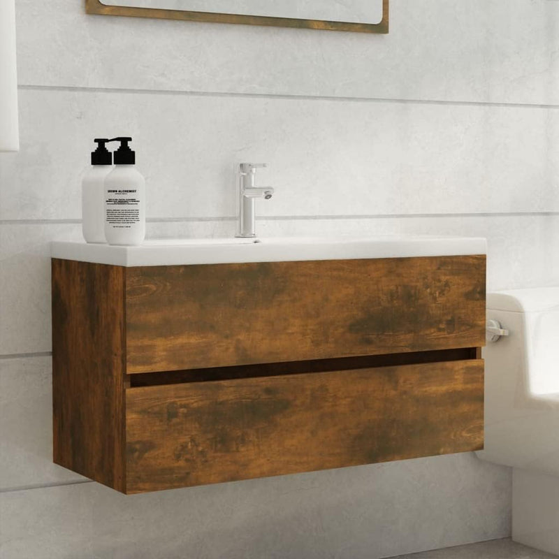 homiuse 90x38.5x45 cm Waschbeckenschrank mit Schublade Badezimmerschrank Badezimmer Möbel Waschbecke