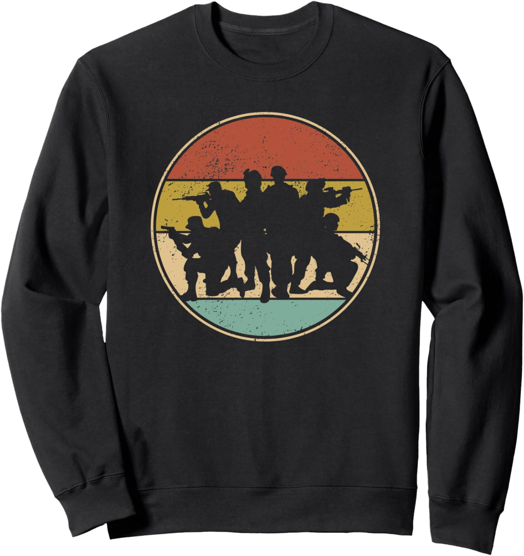 Soldaten Spruch Retro Vintage Grundausbildung Geschenk Sweatshirt