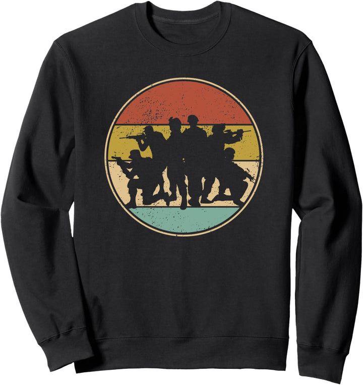 Soldaten Spruch Retro Vintage Grundausbildung Geschenk Sweatshirt