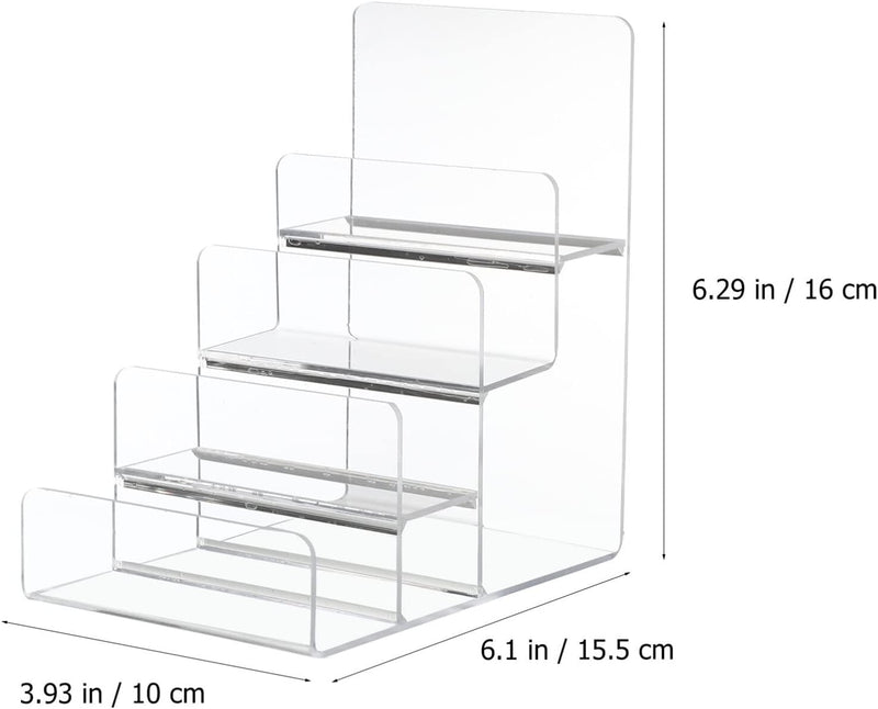 Cabilock Bourse Ständer Acryl Geldbörse Halter 4 Schichten Börse Ständer Schmuck Brille Display Rise