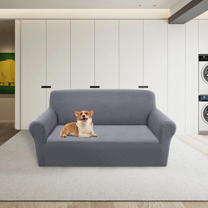 Granbest 2023 Neueste Jacquard Sofabezug 2 Sitzer Superweicher Rutschfester Stretch Couchbezug Vier
