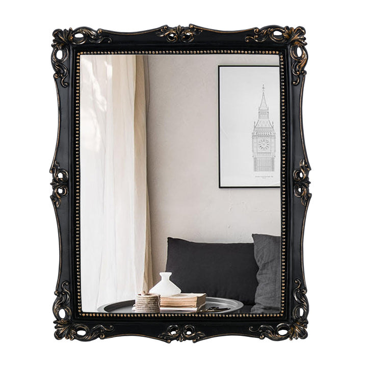 Funerom Dekorativer Vintage-Spiegel, Wandmontage, Tisch-Make-up-Spiegel, quadratisch, 41,9 x 34,3 cm