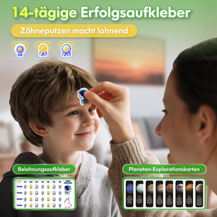 Zahnbürste Elektrisch Kinder ab 3-6-10-12 Jahre, Kinderzahnbürste Elektrisch mit Timer Gewohnheitsbi