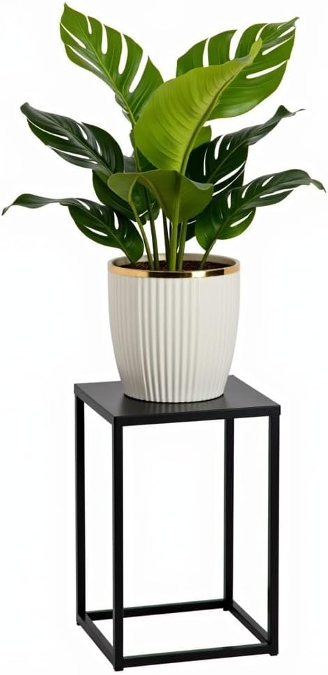 Pflanzenständer Ferro - 24x24x40cm - Farbe Schwarz - für Zimmerblumen - Metallregal - Dekorativer Ti