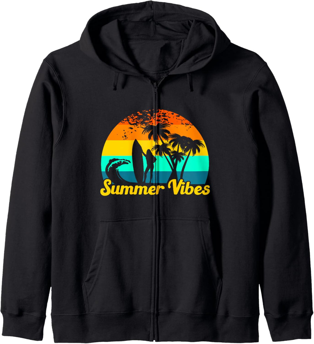 Damen Surfen Hawaii Strand Retro Sommer Vibes Hawaii Kapuzenjacke