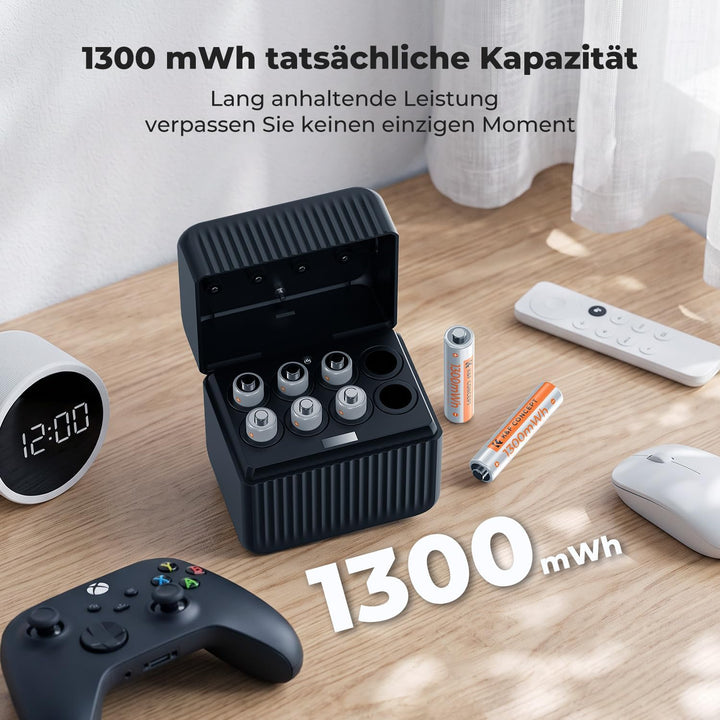 K&amp;F CONCEPT AAA Batterien AAA Akku AAA Wiederaufladbare Lithium Akkus | 8 Pack 1,5V AAA Lithium Batt