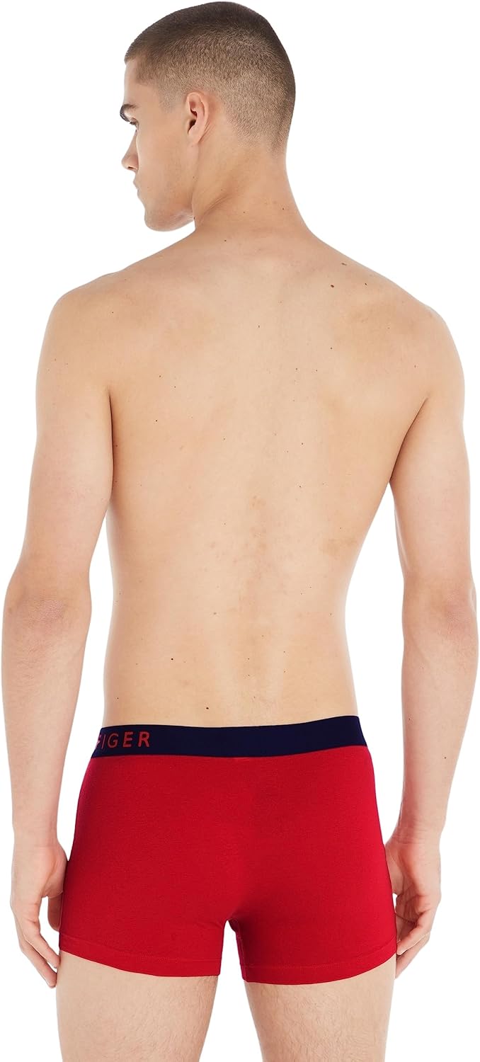 Tommy Hilfiger Herren 3er Pack Boxershorts Trunks Unterwäsche M Mehrfarbig (Navyblazer/Tangored/Pvhw