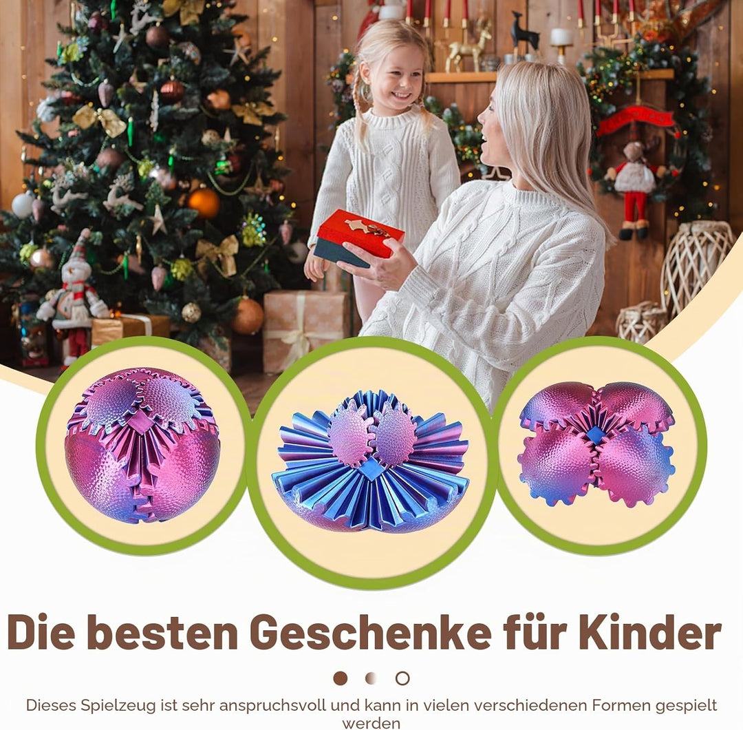 Gear Ball Fidget Spielzeug Steampunk Zahnrad Kugel Stressabbau Sensorisches Spielzeug autistische Ki