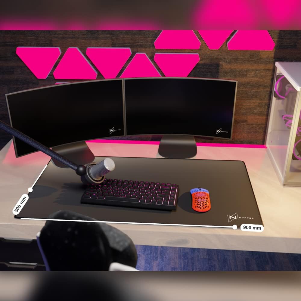 Nyfter XXL Gaming Mauspad Nyfpad - 900x500mm Mousepad - Liquid Design - Vernähte Kanten - Premium Mo