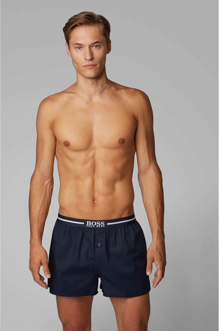 BOSS Herren Boxershorts, 2er Pack M Dark Blue405, M Dark Blue405