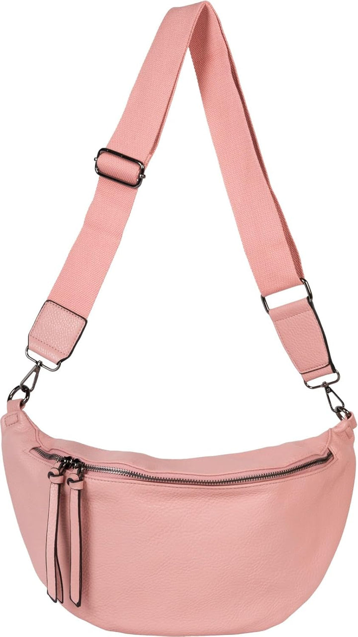 styleBREAKER Damen Halbmond Crossbody Schultertasche, abnehmbarer verstellbarer Schultergurt, Einfar