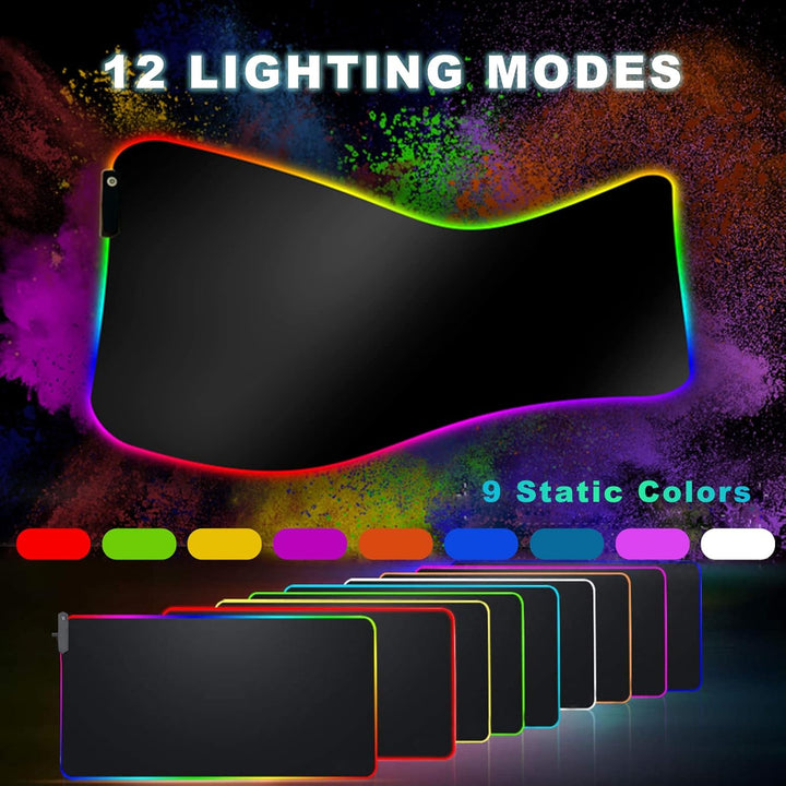 Personalisiertes RGB-Gaming-Mauspad, personalisiertes LED-Mauspad mit Fototext, wasserdichte Oberflä