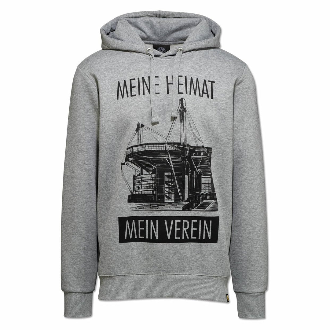 Borussia Dortmund BVB Hoodie, Kapuzenpullover MHMV grau, M