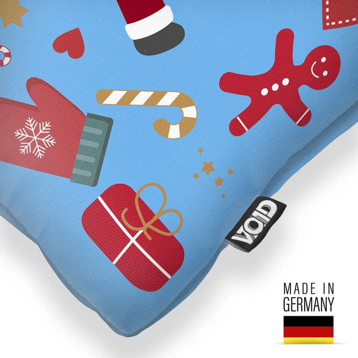 VOID Nikolaus Winter Geschenke Kissenbezug Kissenhülle Sofakissen Kissen Deko Weihnachten Winter Wei