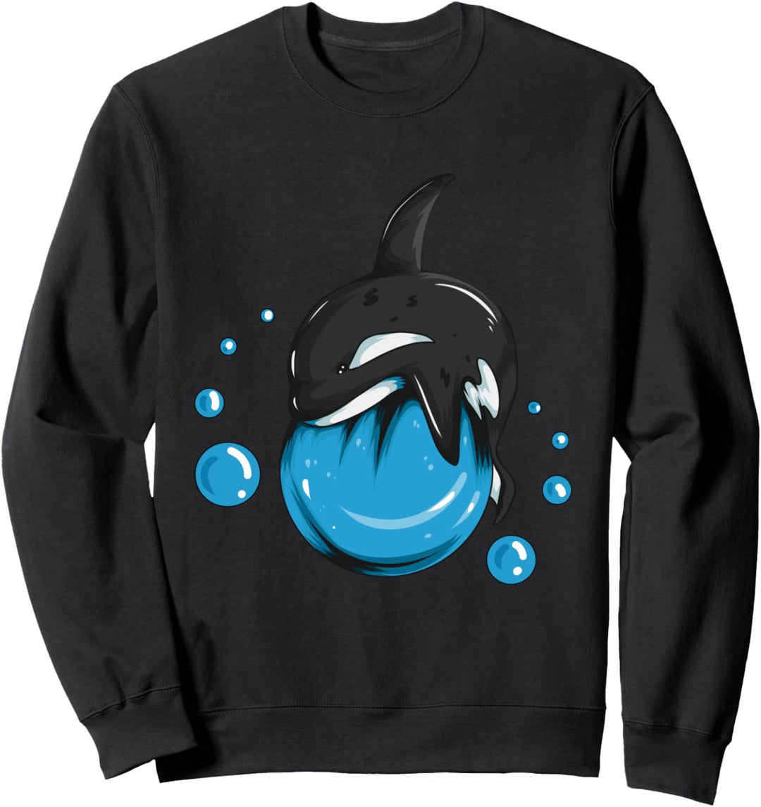 Orcas lieben Wasser Freizeit Wal Walschützer Orca Sweatshirt