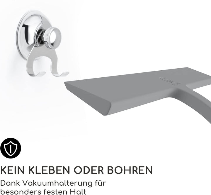 Gütewerk Duschabzieher, Silikon-Abzieher Dusche, Hygienischer Abzieher für Badezimmer, Duschwand & F