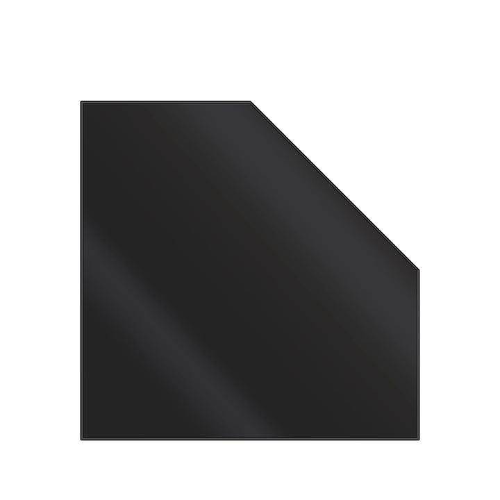 LANZZAS Bodenplatte Fünfeck - 1100 x 1100 mm - Farbe: schwarz | Funkenschutzplatte aus Metall Fünfec