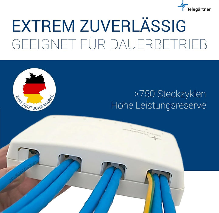 Telegaertner J02022A0053 12 Port Netzwerk-Patchpanel CAT 6a 1 HE