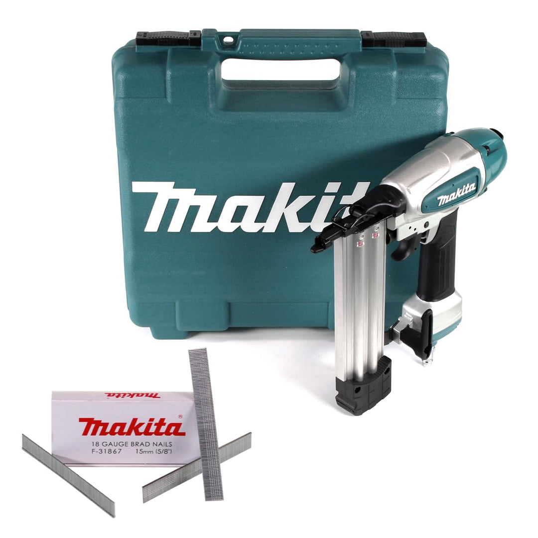 Makita AF 506 Druckluft Stauchkopfnagler 15-50mm 4,3-8,3bar + 5000x Stauchkopfnagel 15mm galvanisier