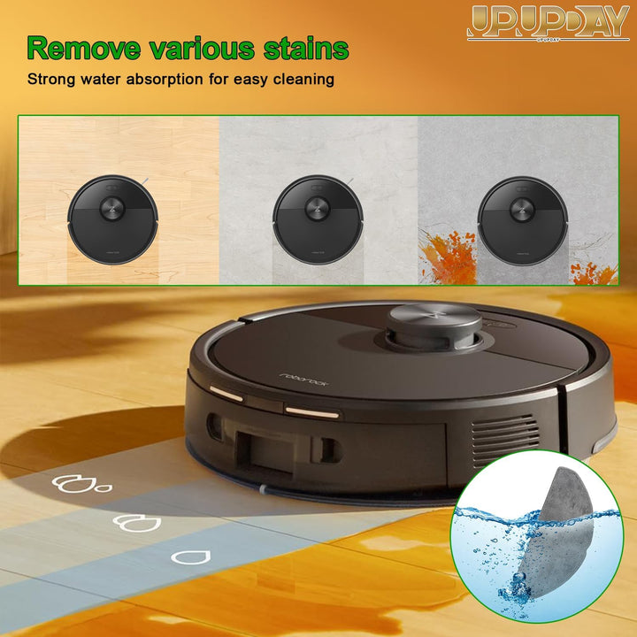 Zubehörset für Roborock Q7 M5/Q7 M5+, Q7 L5/Q7 L5+ Saugroboter, 1 Hauptbürsten, 4 HEPA Filter, 6 Wis