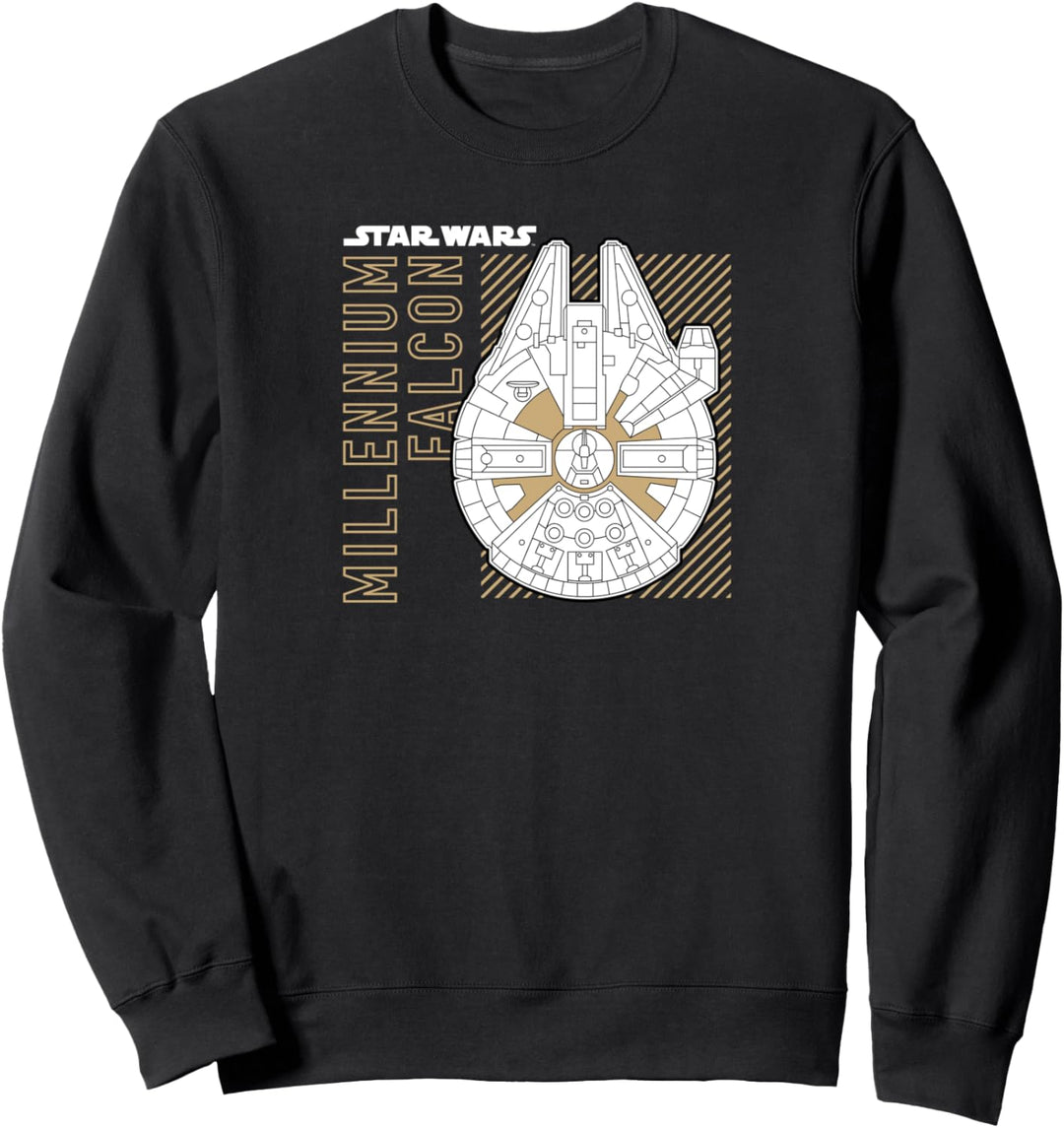 Star Wars Millennium Falcon Diagonal Lines Sweatshirt