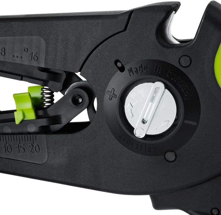 Rennsteig Abisolierzange MultiStrip 16 (Abisolierlänge einstellbar, 0,08 – 16 mm², Länge 195 mm, Mes