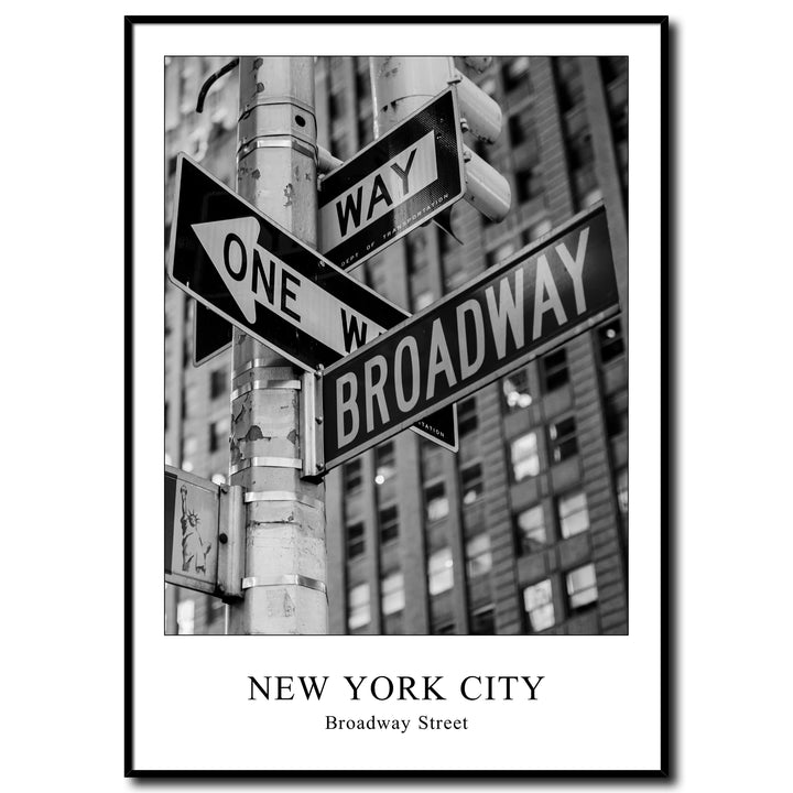 daazoo Rahmenbild New York Broadway | Wandbild mit Rahmen | Der Broadway ist die älteste und mit meh