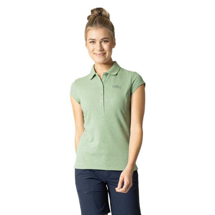 Odlo Damen Kumano_550311 Kurzarm Polo Shirt S Loden Frost Melange, S Loden Frost Melange