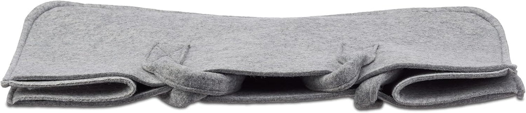 3er Set Filzkörbe, faltbar, flexibel, 27 Liter, Filz, Aufbewahrungskorb, HxBxT: 25 x 25 x 50 cm, sch