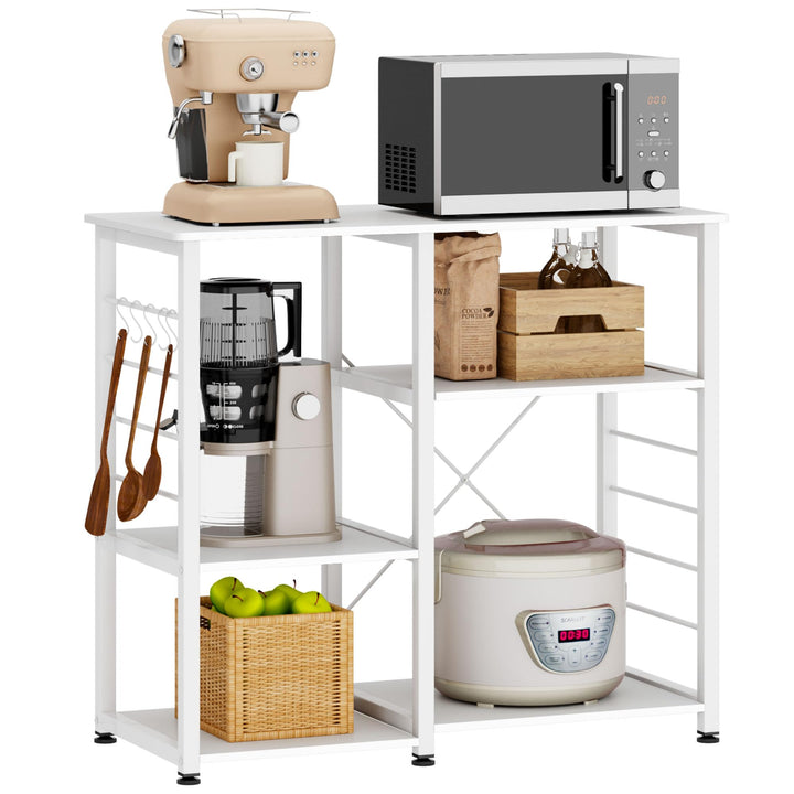 soges Bäckerregale Küchenregal Standregal Mikrowellenhalter Bäcker Regal Haushaltsregal mit 3 Ablage