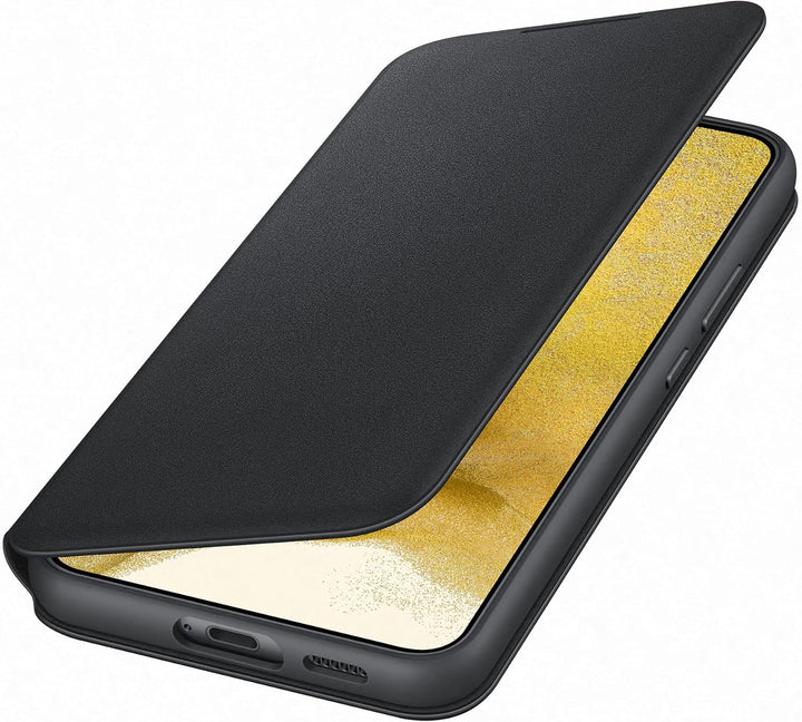 Samsung EF-NS906PBEGEW Led View Smartphone Cover für Galaxy S22+, Handy Hülle, Led Anzeige, Kartenha