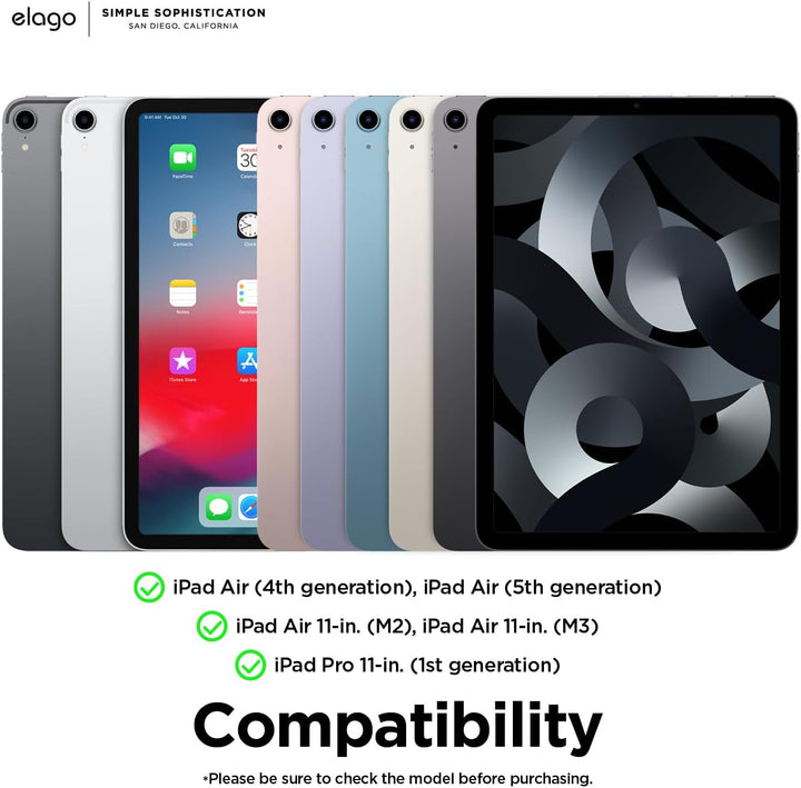 elago Magnetische Folio Hülle für iPad Air 10.9" 5., 4. Gen - Rückwand kann an Metallmaterialien bef