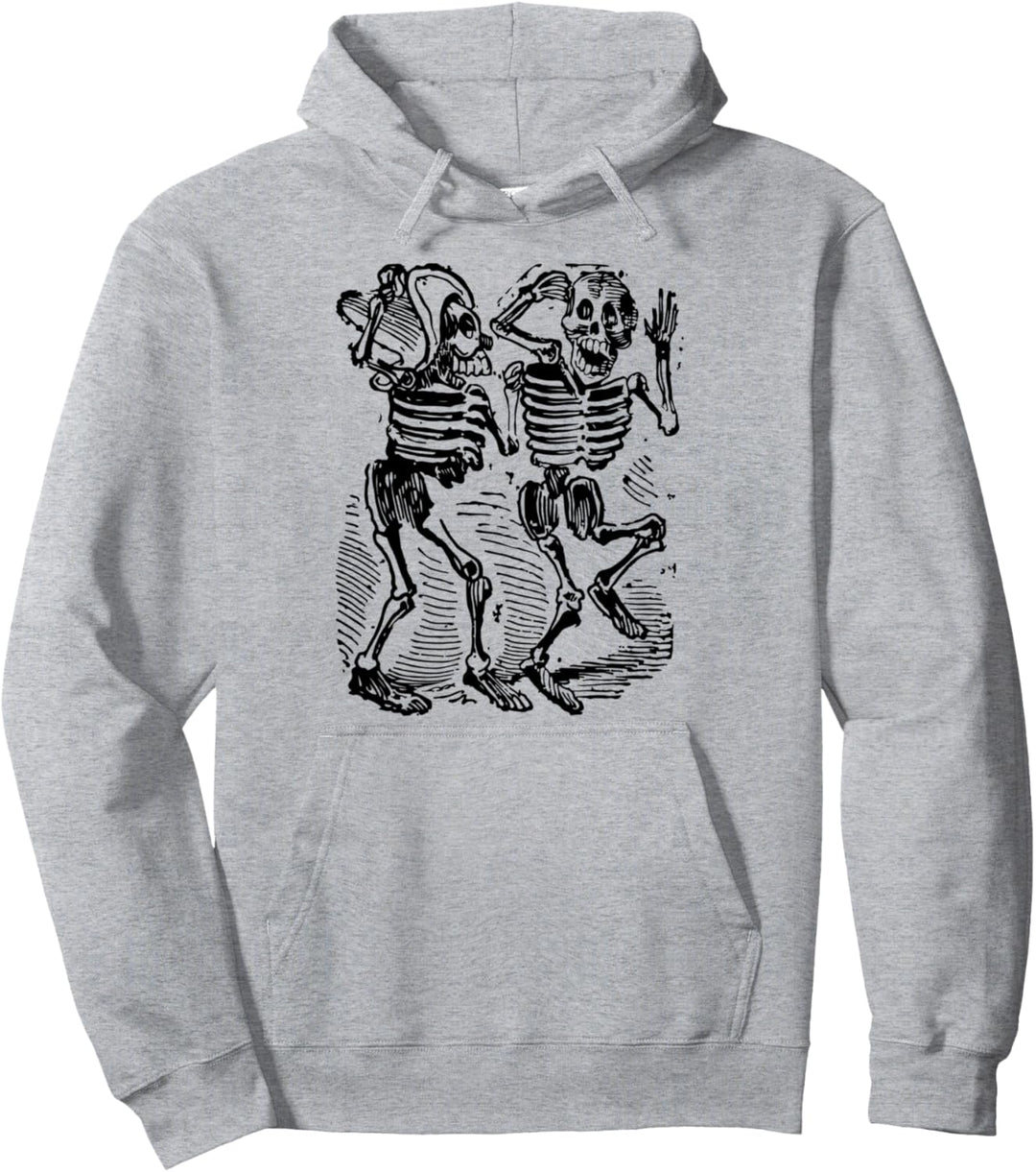 Dance of Death Macabre Skelett Totenkopf Halloween 2021 Pullover Hoodie