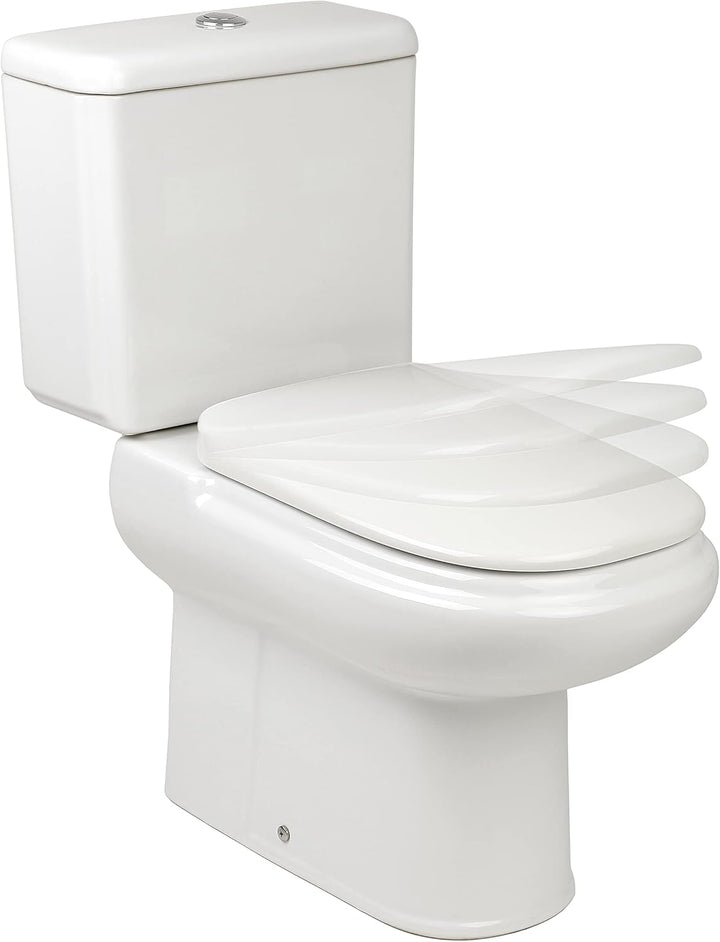 TATAY Toilettendeckel Duroplast kompatibel mit Dama Retro | Absenkautomatik | Schnellverschluss & le