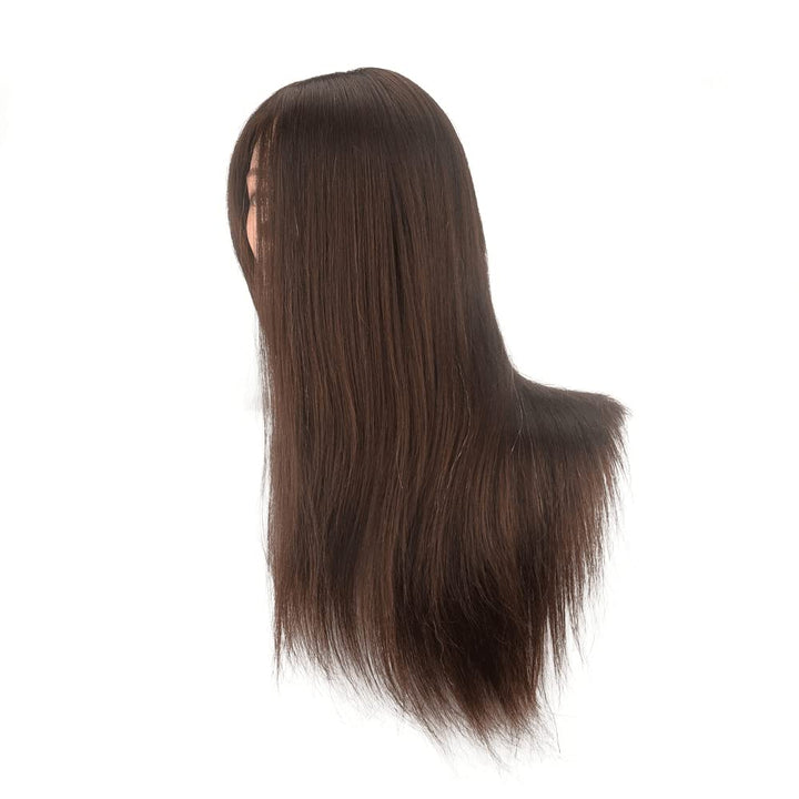 Übungskopf, 100 % Echthaar, 45,7 cm, Braun
