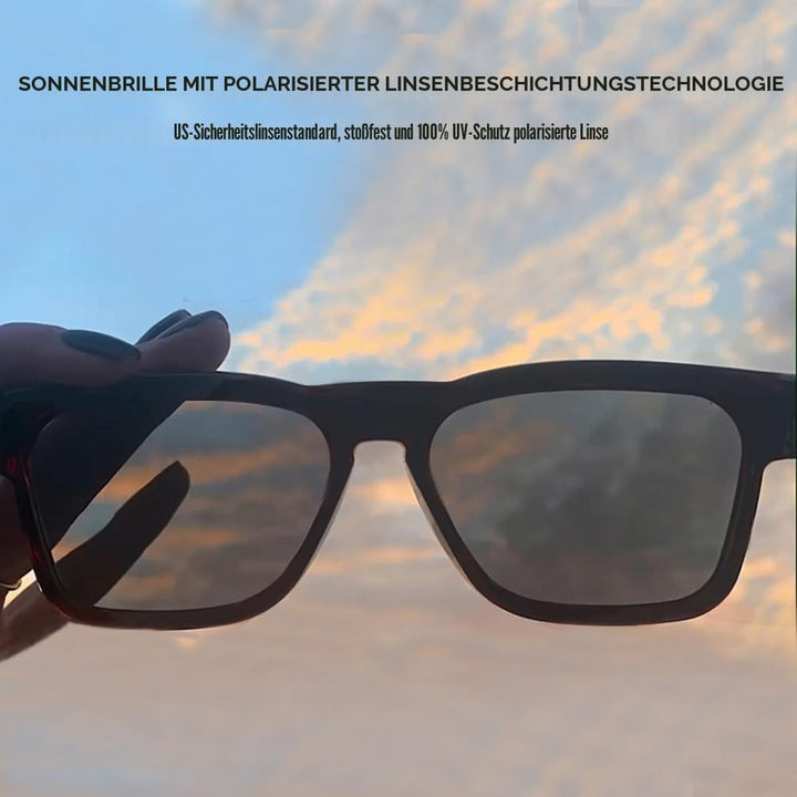 OhO sunshine Audio Sunglasses,Voice Control and Open Ear Style Listen Music and Calls with Volumn UP