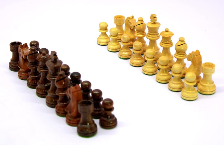 StonKraft Staunton-Schachfiguren aus Holz, 9,5 cm Königshöhe, Sammler-Edition