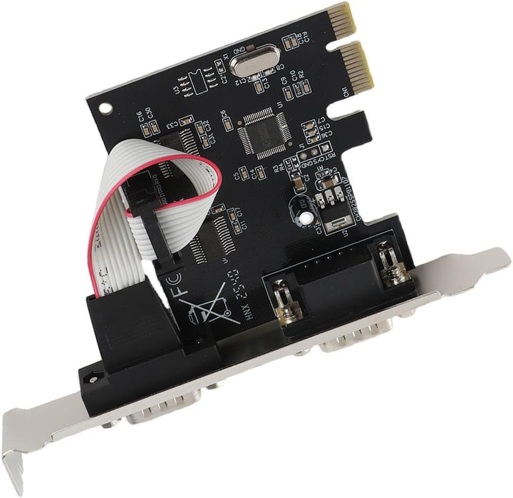 2 Port PCI Express RS 232 DB9 Serielle Portkarte, PCIE Serielle Erweiterungskarte mit ASIX AX99100 C
