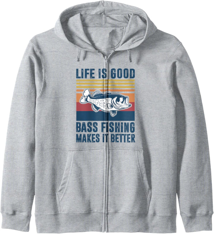 Largemouth Bass Fishing Geschenke Männer Frauen Kinder Kapuzenjacke