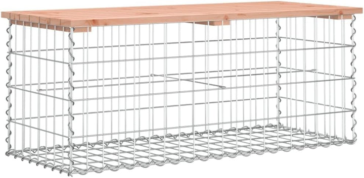 vidaXL Gartenbank aus Gabionen 103x44x42 cm Massivholz Douglasie 103 x 44 x 42 cm Braun, 103 x 44 x