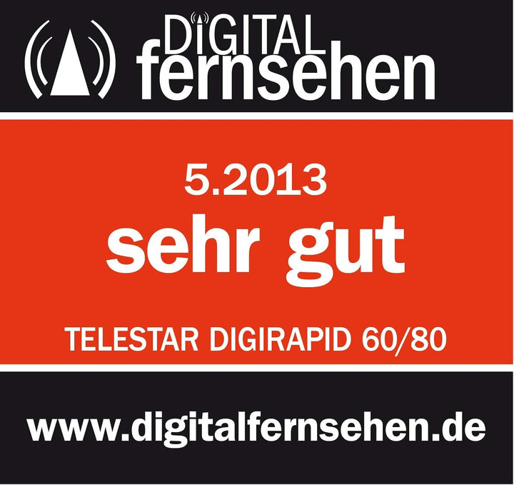 Telestar Digirapid 80 SAT-Spiegel (80 cm Aluminium-Spiegel, vormontierte Masthalterung, 40mm LNB-Hal